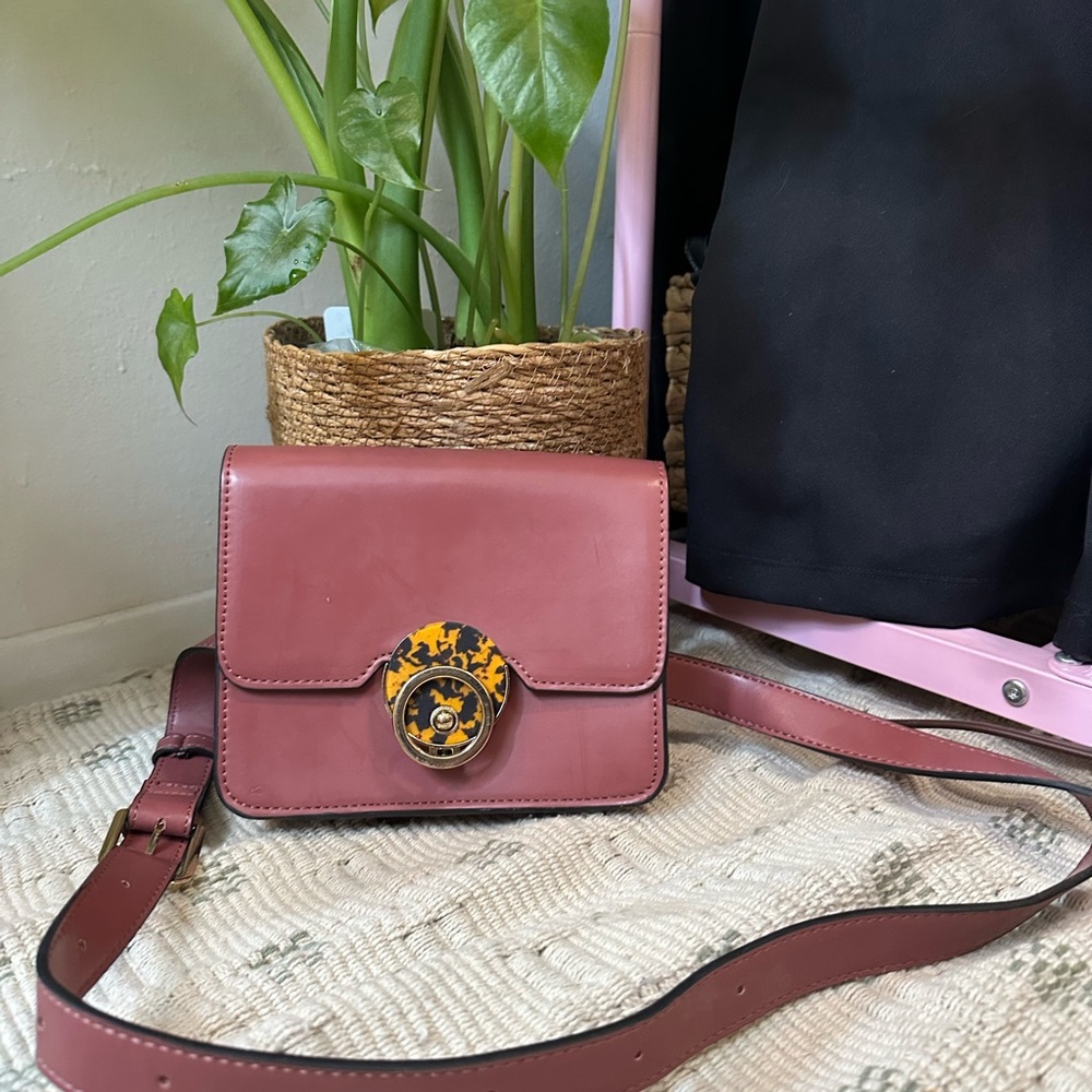 Topshop Pink Crossbody Bag with Structured Design